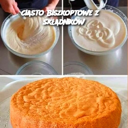 Ciasto Biszkoptowe z 3 Składników 🍰