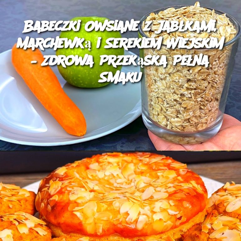 Babeczki Owsiane z Jabłkami, Marchewką i Serekiem Wiejskim – Zdrowa Przekąska Pełna Smaku 🍎🥕🧁