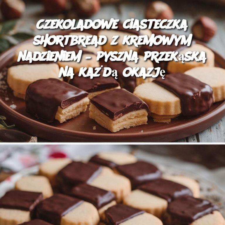 Czekoladowe ciasteczka shortbread z kremowym nadzieniem – pyszna przekąska na każdą okazję