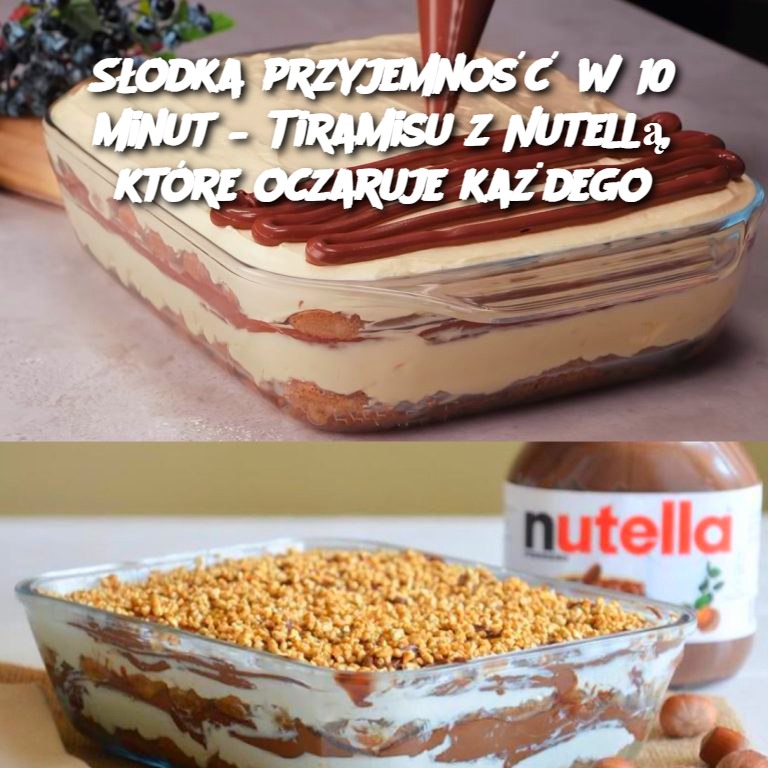 Słodka przyjemność w 10 minut – Tiramisu z Nutellą, które oczaruje każdego 🍫