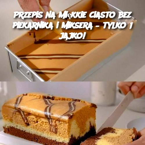 Miękkie Ciasto Bez Piekarnika i Miksera – Tylko 1 Jajko!