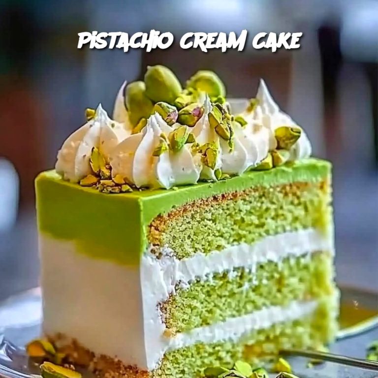 Pistachio Cream Cake – Delicate and Luxurious Dessert 🎂