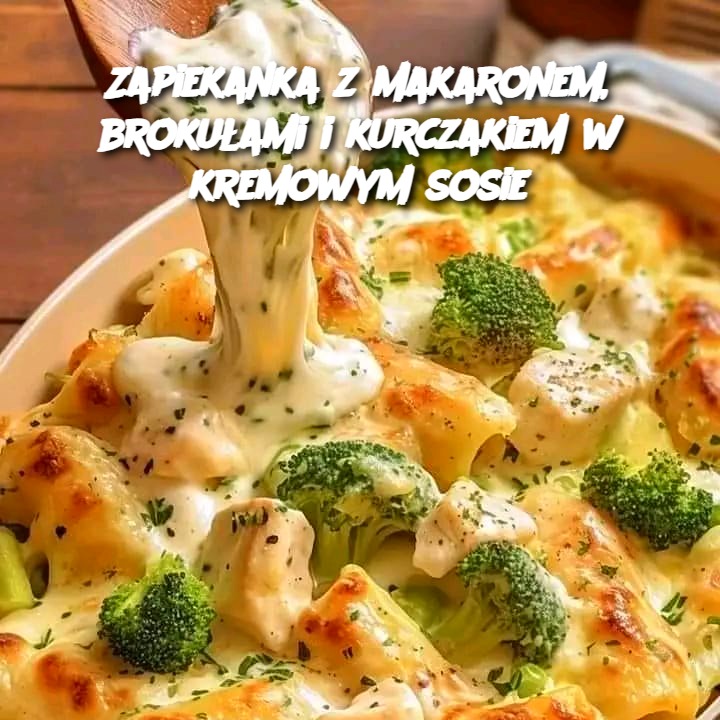 Zapiekanka z Makaronem, Brokułami i Kurczakiem w Kremowym Sosie