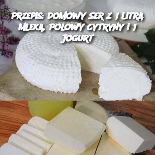 Domowy Ser z 1 Litra Mleka, Połowy Cytryny i 1 Jogurt