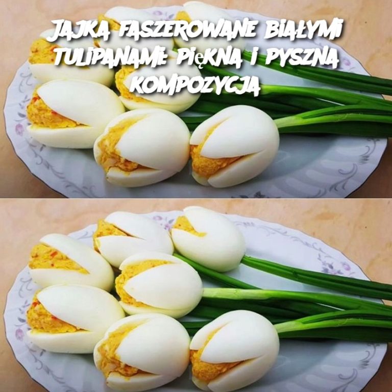 Jajka Faszerowane Białymi Tulipanami: Piękna i Pyszna Kompozycja 🌷🥚