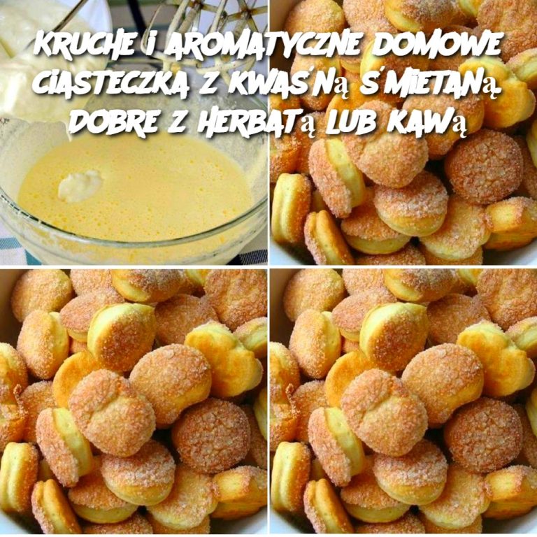 Kruche i aromatyczne domowe ciasteczka z kwaśną śmietaną – idealne z herbatą lub kawą ☕🍪