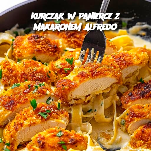 Kurczak w Panierce z Makaronem Alfredo