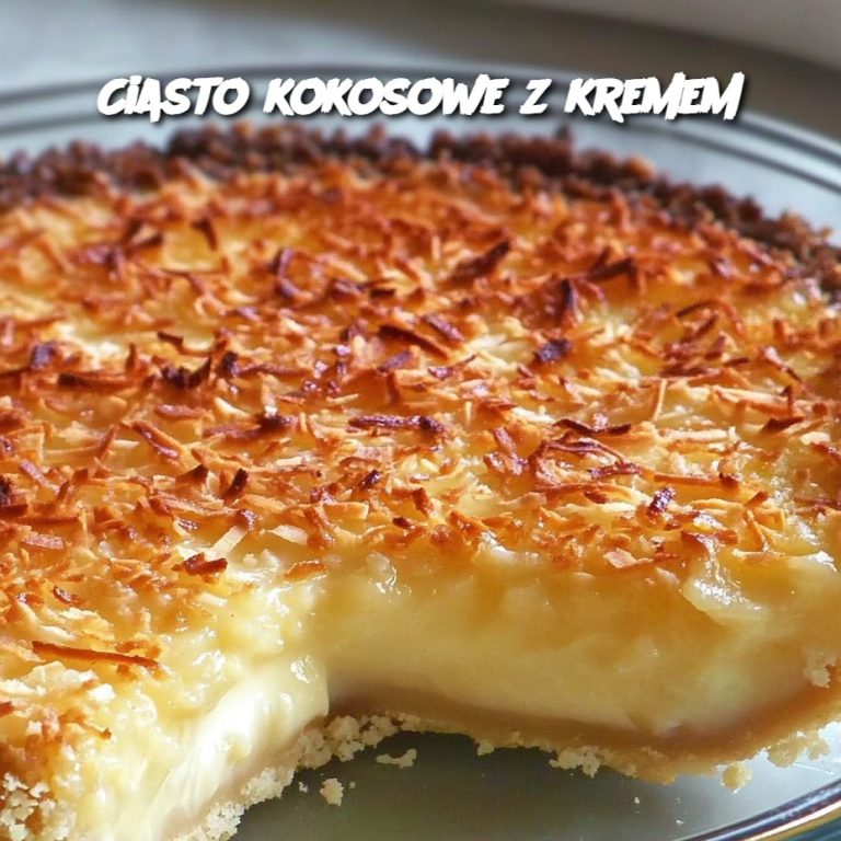 🍰 Ciasto Kokosowe z Kremem – Delikatne i Aromatyczne 🌴