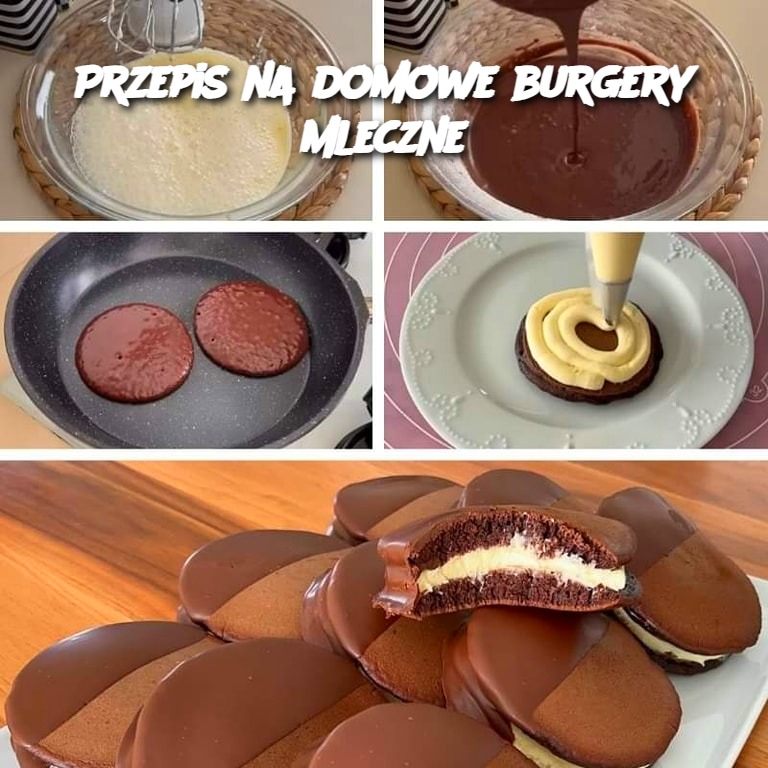 🍔 Przepis na Domowe Burgery Mleczne – Miękkie i Puszyste Bułki!