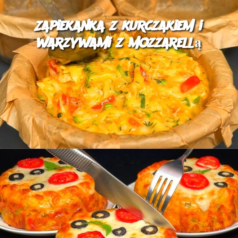 Zapiekanka z kurczakiem i warzywami z mozzarellą