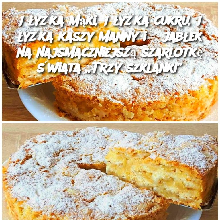 Szarlotka „Trzy Szklanki” – Najsmaczniejszy Sposób na Jabłkowy Raj 🍏🥧