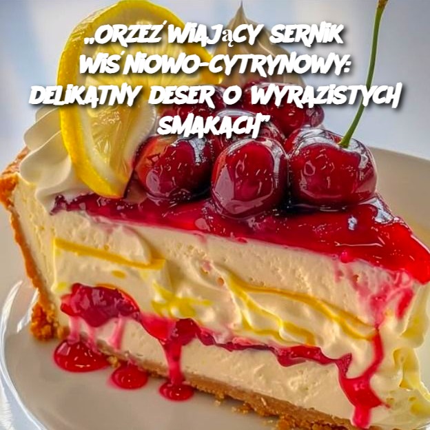 Orzeźwiający sernik wiśniowo-cytrynowy: delikatny deser o wyrazistych smakach