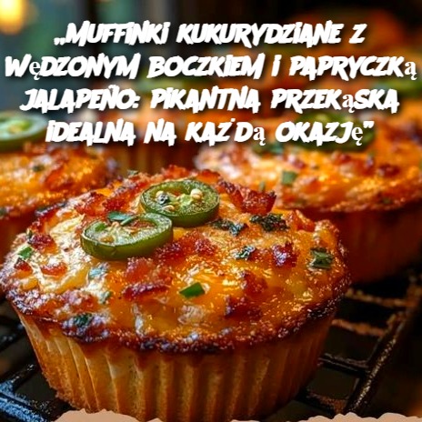 Muffinki kukurydziane z wędzonym boczkiem i papryczką jalapeño: pikantna przekąska idealna na każdą okazję