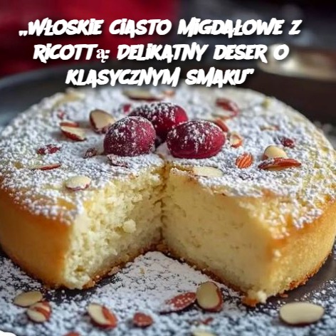 Włoskie ciasto migdałowe z ricottą: Delikatny deser o klasycznym smaku 🍰