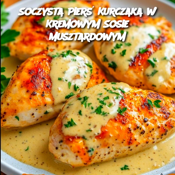 Soczysta Pierś Kurczaka w Kremowym Sosie Musztardowym