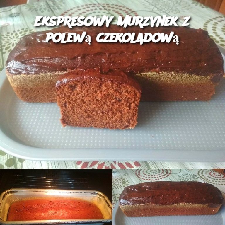 Ekspresowy Murzynek z Polewą Czekoladową 🍫✨