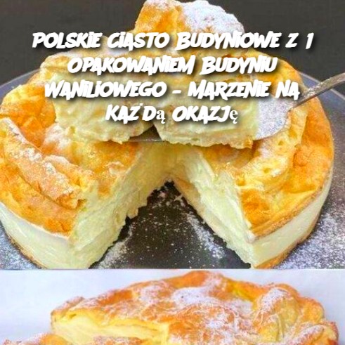 🇵🇱 Polskie Ciasto Budyniowe z 1 Opakowaniem Budyniu Waniliowego – Marzenie na Każdą Okazję 🎂✨