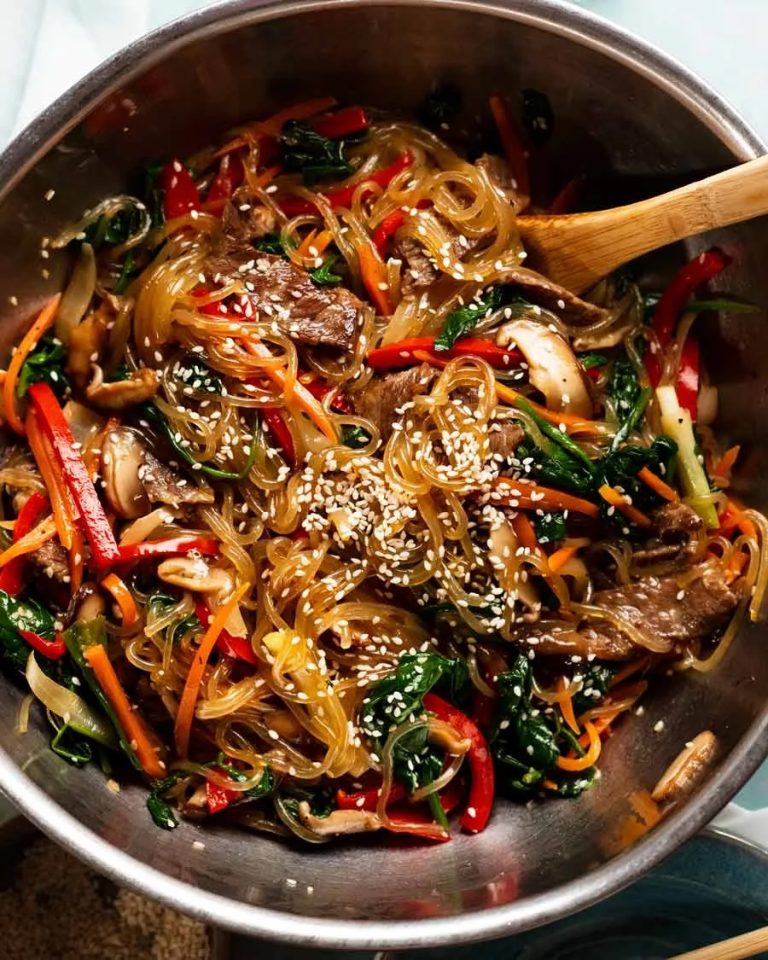 Japchae – koreańskie kluski