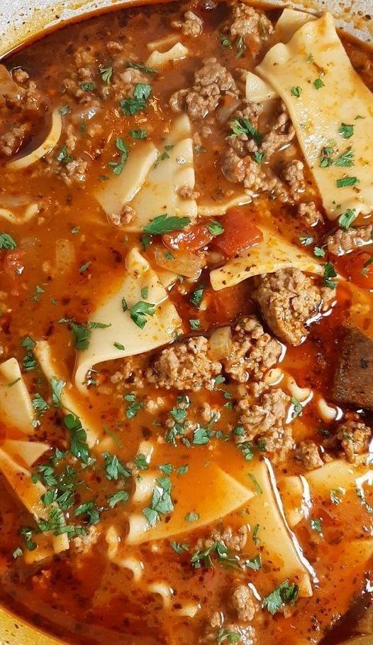 Zupa Lasagne w Jednym Garnku