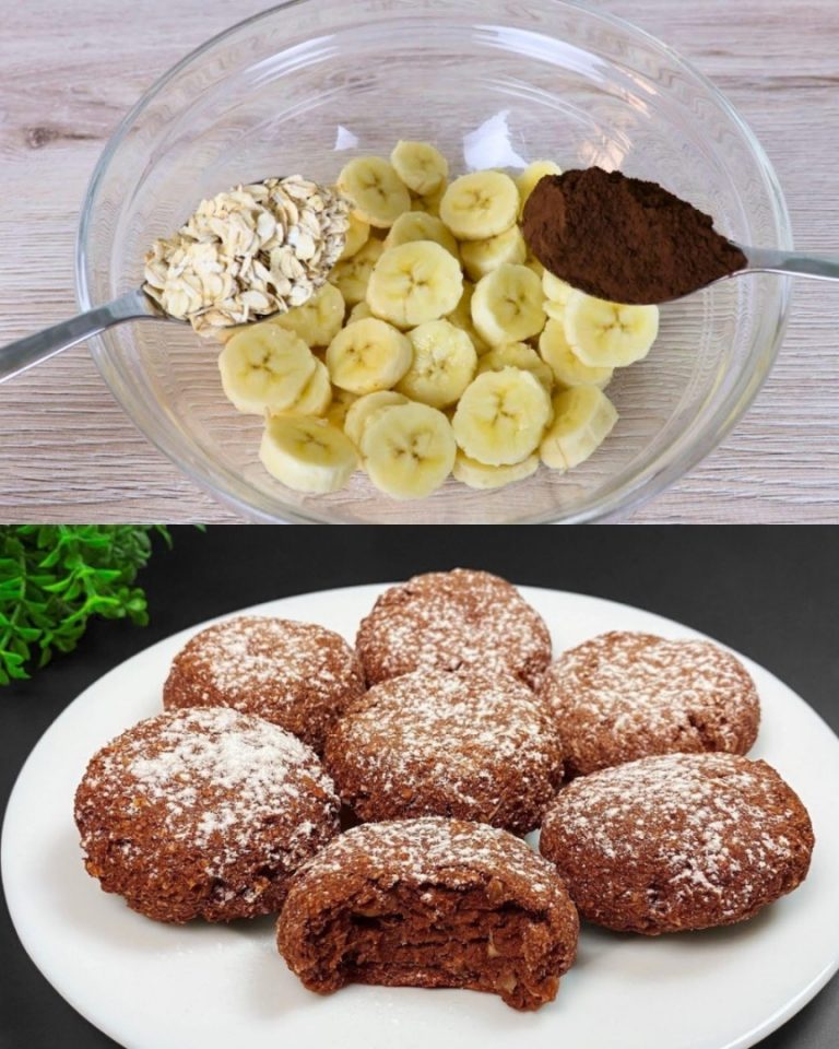 Wymieszaj banany z owsem i kakao w proszku! Efekt cię zaskoczy! Bez białego cukru, bez mąki, bez oleju!