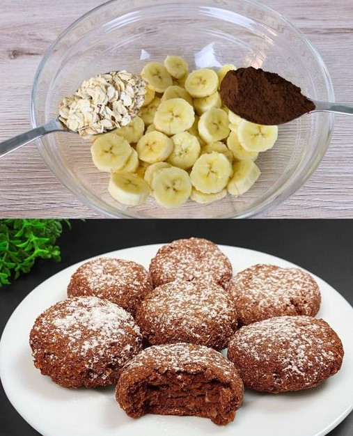 Zapiekanka owsiano-bananowa z kakao