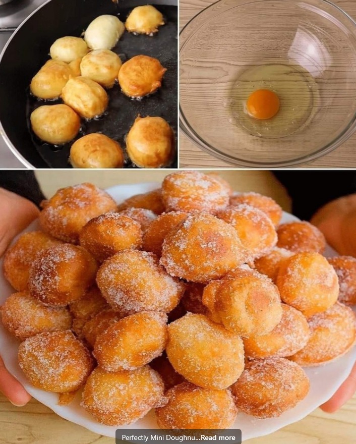 Idealne mini pączki Składniki Robiąc mini pączki, jest fajnie! Oto prosty przepis: Składniki: – 1 szklanka mąki uniwersalnej – 1/4 szklanki cukru granulowanego – 1 łyżeczka proszku do pieczenia ✅Muszę coś wyrazić, żebym nadal otrzymywał moje przepisy.. Dziękuję.🥰😍