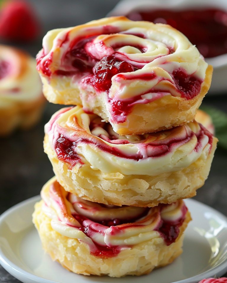 Mini serniczki z malinowym swirl – Przepis na pyszne deserki