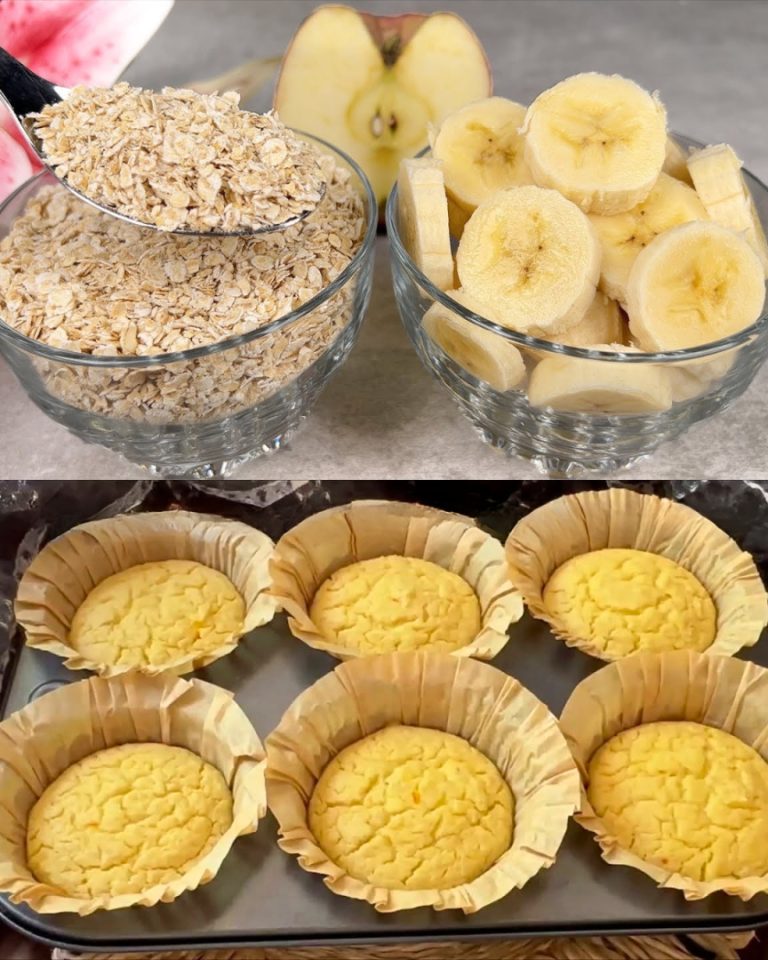 Muffinki z ricottą i bananem, owsianką i cytryną