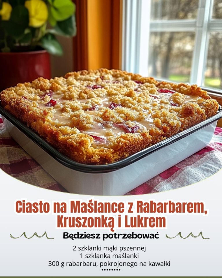 Ciasto z maślanki z brzoskwiniami i lukrem cytrynowym