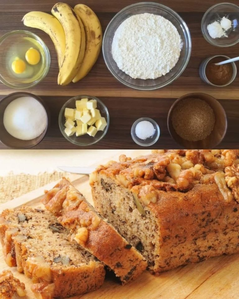 Najlepszy chleb bananowy z orzechami włoskimi i rodzynkami