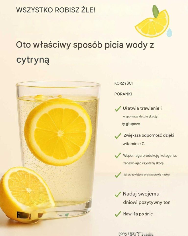Robisz to źle. Oto właściwy sposób picia wody z cytryną.