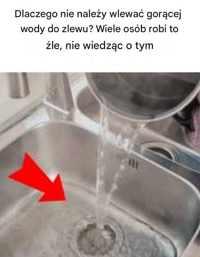 Dlaczego nie należy wlewać gorącej wody do zlewu? Wiele osób robi to źle, nie wiedząc o tym