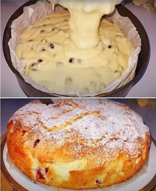 Wymieszaj wszystkie składniki i wstaw do piekarnika. Delikatne i pyszne ciasto w 30 minut😋