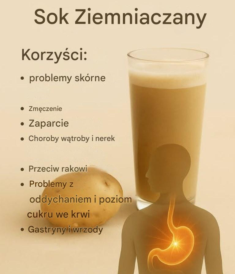 Korzyści zdrowotne soku ziemniaczanego