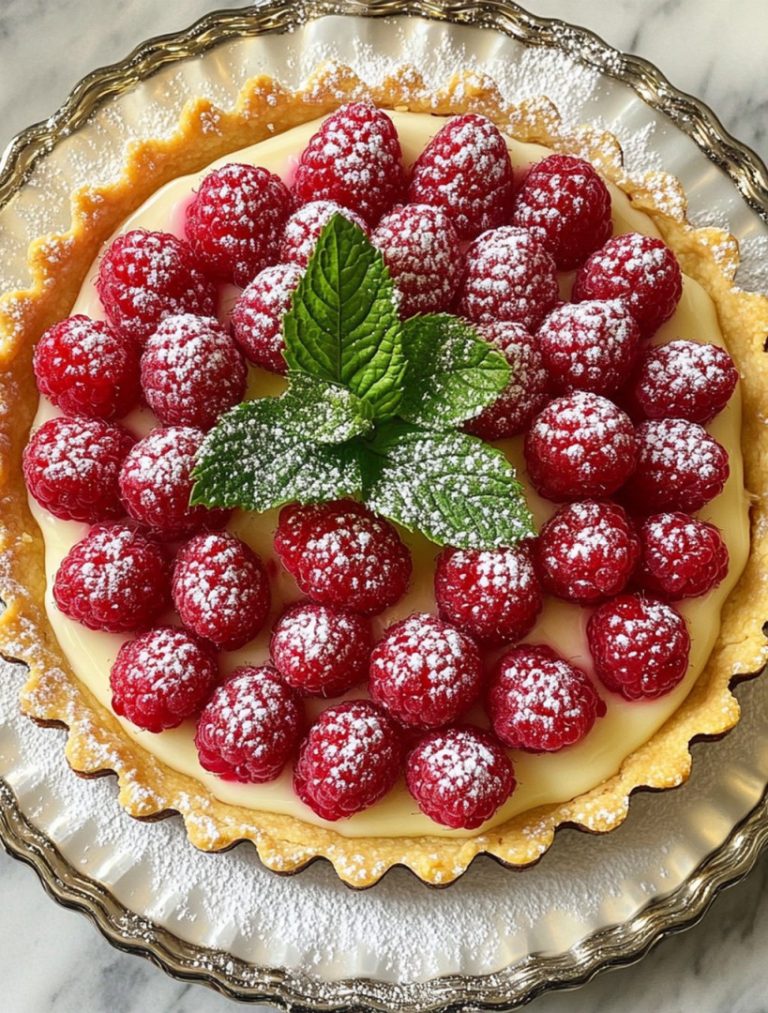 „Malinowa Rozkosz – Tarta z Kremem Waniliowym”